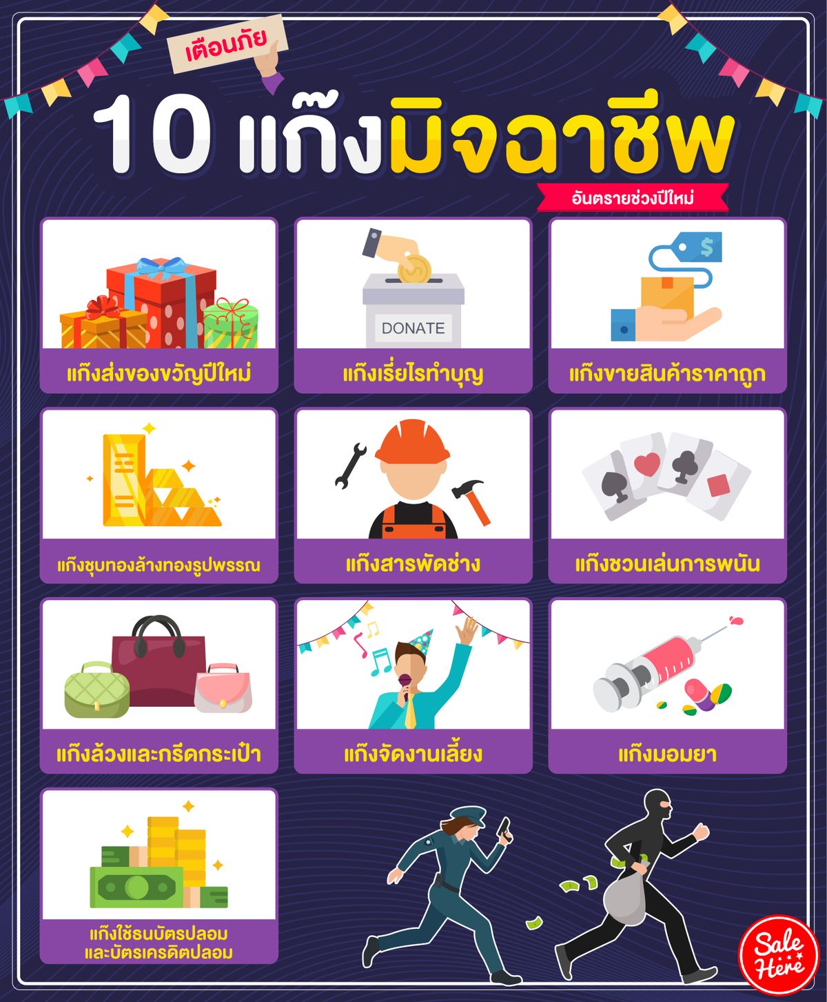 10 แก๊งมิจฉาชีพช่วงปีใหม่