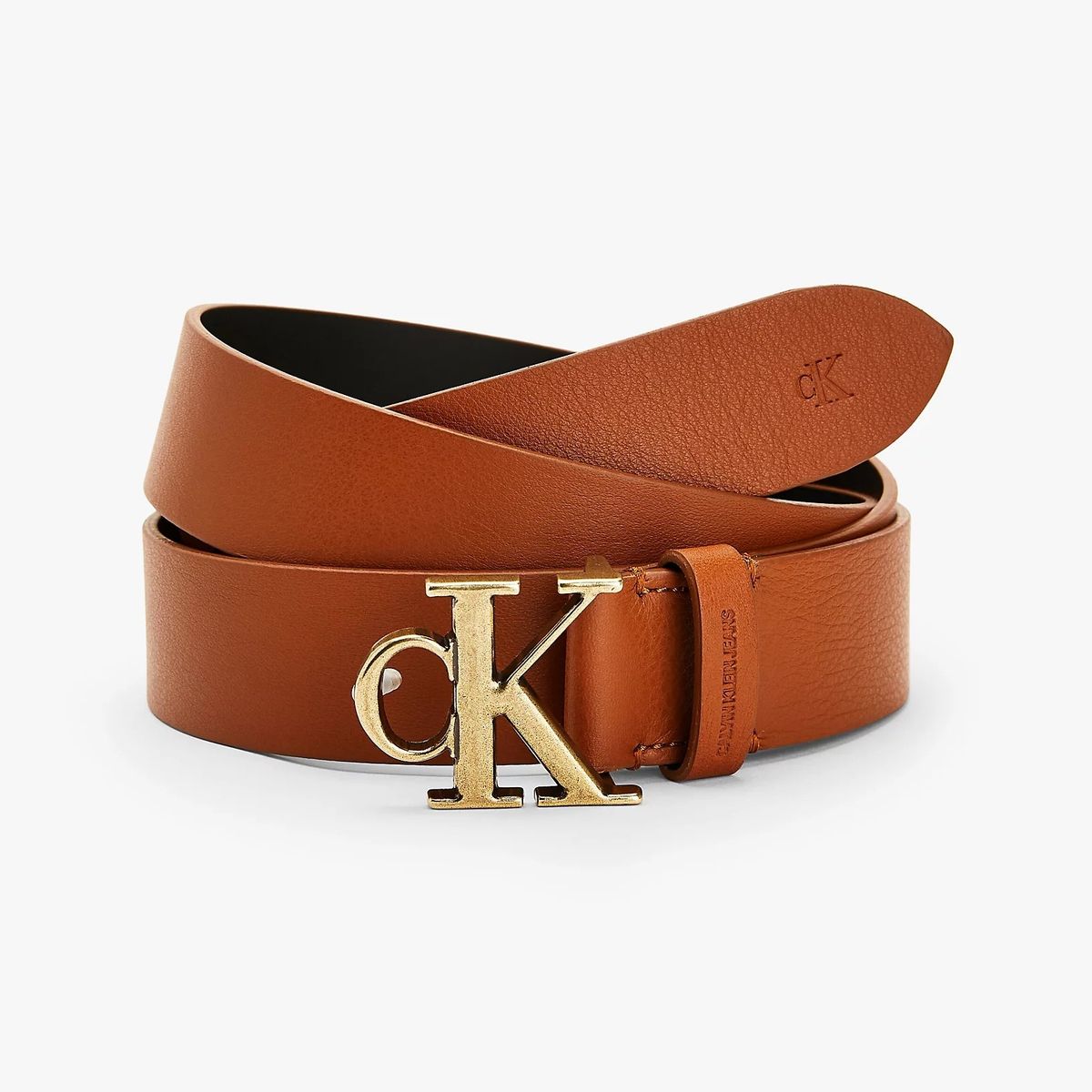 calvin klein men's brown belt