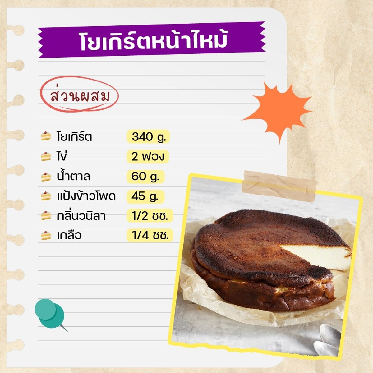  ขนมจากโยเกิร์ต 