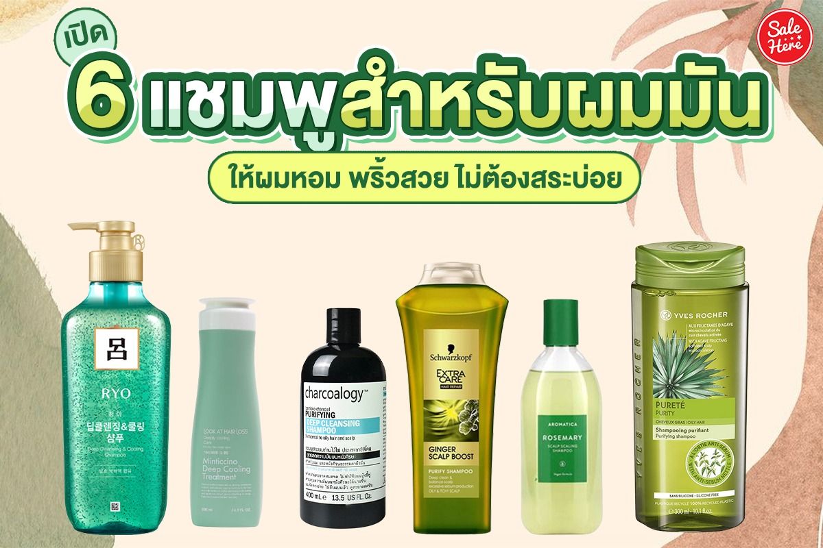 เปิด 6 แชมพูสำหรับผมมัน ให้ผมหอม พริ้วสวย ไม่ต้องสระบ่อย เมษายน 2022 - Sale  Here