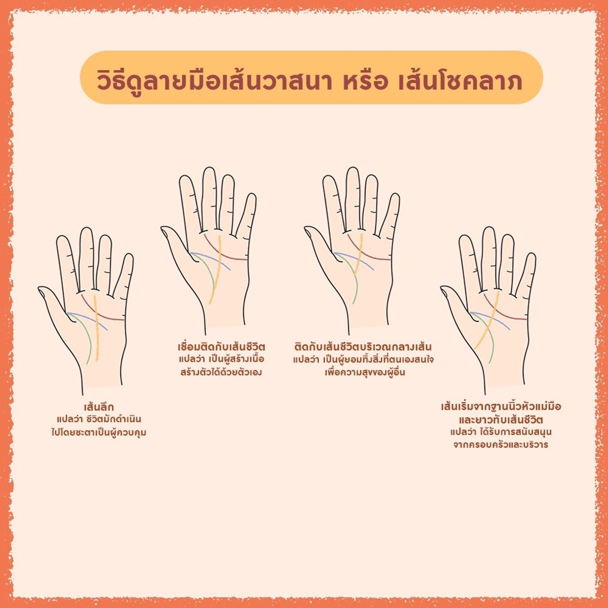 ทริคดูเส้นลายมือ