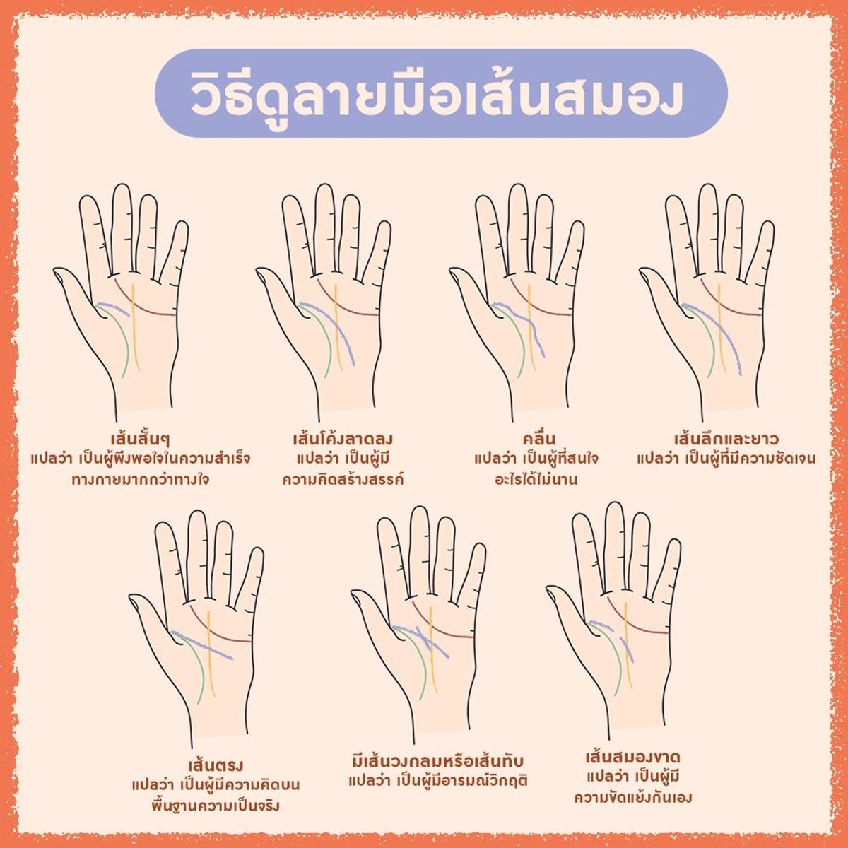 ทริคดูเส้นลายมือ