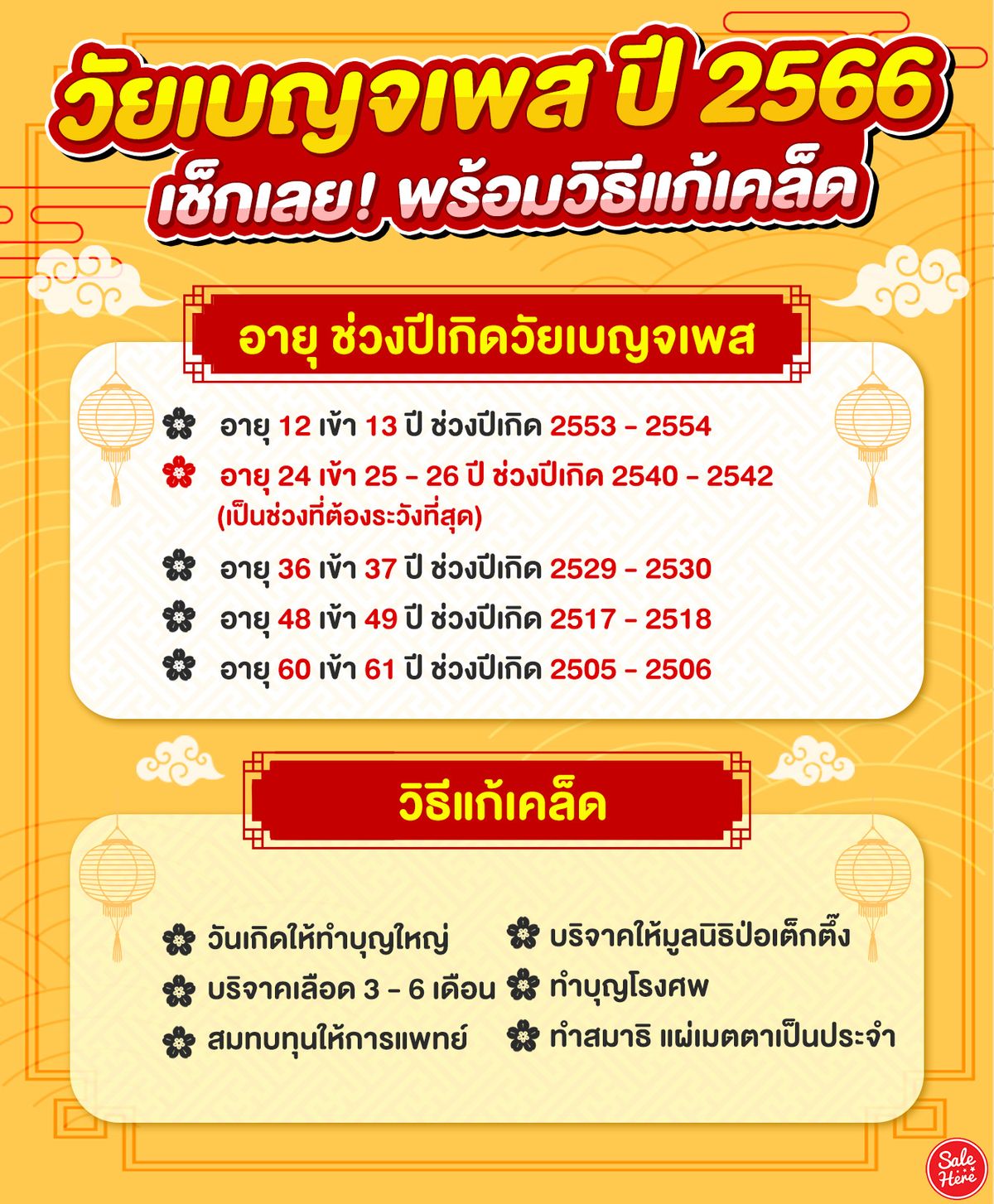 เช็กเลย! วัยเบญจเพส ปี 2566 พร้อมวิธีแก้เคล็ด กรกฎาคม 2023 - Sale Here